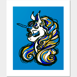 LA Football Unicorn Posters and Art